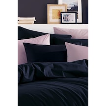 Plain Siyah %100 Pamuk Ranforce 2'li Yastık Kılıfı 50x70