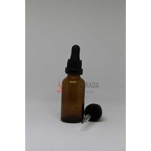 30Ml Cam Amber Şişe İnce Cam Damlalık Kırılır Kapaklı (10 Adet)