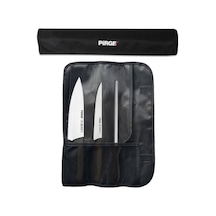 Pirge 38403 Ecco Çantalı 3 Lü Bıçak Seti Siyah