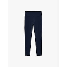 Koton Yüksek Bel Dikiş Detaylı Skinny Spor Tayt Lacivert 6sak40013nk Lacivert