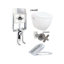 Nkp Gömme Rezervuar + Ara Kesme + Tp325 Creavit Asma Klozet + His