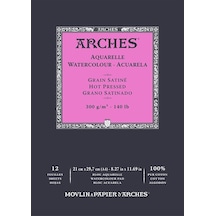 Arches Sulu Boya Blok Defter Hot Pressed 300G 12 Yaprak 21X29.7