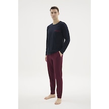 Angbutik Kocabey 9216 Erkek O.yaka Pijama Takım Lacivert