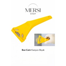 Cam Ve Buz Kazıyıcı Bıçak Araç Camı Don Buz Temizleme Aparatı Açık Sarı