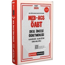 2026 Meb Ags Öabt Okul Öncesi Öğretmenliği Alan Bilgisi - Alan...