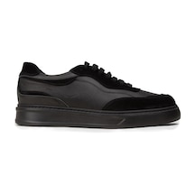 Deery Erkek Siyah Hakiki Deri Sneaker Ayakkabı - 02013msyhe01