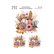 Polyesterhobi Premium Sulu Transfer 25x35 Cm Kabak Ve Çiçek Desenli Ps 134