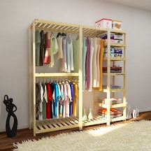 İdea - Açık Ahşap Elbise Dolabı