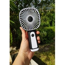 Mini Fan Usb Şarjlı Mini El Fanı Taşınabilir Vantilatör 3 Kademeli Sessiz Fan Telefon Tutuculu Siyah