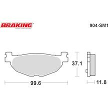 YAMAHA MAJESTY 400 2005 BRAKING YARI METALİK ARKA FREN BALATASI 904SM1