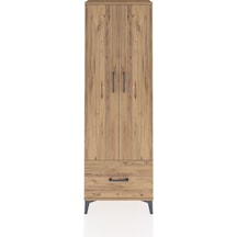 Arges Dolap 4 Raflı Tek Çekmeceli 2 Kapaklı 60x30x182 Çam-çam Çam