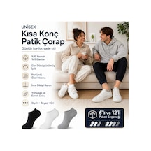Unisex Kısa Konç 6 Lı Patik Çorap, %85 Pamuklu Geri Dönüştürülmüş İplik, Parfümlü İnce Dikişli, Günlük Spor Çorabı Çok Renkli