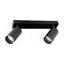Riolight Modern Siyah Salon,mutfak3,giyinme Odası,cafeler İçin Gün İşiğı Metal 2li Spot Ampul Dahil 3'lü Siyah
