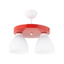 Ikili Yuvarlak Kırmızı Spor Model Modern Avize C