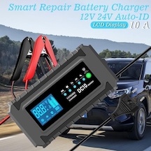 Novahub Demuda 10 12v,24v 15ah-250ah Akıllı Tamir Akü Şarj Cihazı Arabalar, Suv'lar, Suv'lar, Kamyonlar, Yatlar, Kuru Şarjlı Aküler İçin Uygundur