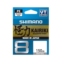 Shimano Kairiki 8x 150 Mt Steel Gray Gri Örgü İp Misina 0.06mm