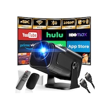 Mini Projeksiyon, 4k Fhd 1920x1080p, 180 Döndürülebilir, Taşınabilir, Wifi 6 Ve Bt 5.2, Android Ve İos, Fare Ve Uzak Kumanda, Siyah
