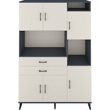 Hyperion Dolap 9 Raflı 2 Çekmeceli 6 Kapaklı 132x44x195 Antrasit-aytaşı/aytaşı Aytası/aytası Hyperion Dolap 9 Raflı 2 Çekmeceli 6 Kapaklı 132x44x195 Antrasit-aytaşı/aytaşı Aytası/aytası