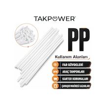 Takpower Plastik Kaynak Elektrodu Beyaz Pp 1.0 X 400 Mm 20 Adet