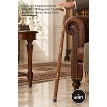 3 Adet At Büstü Baston Pirinç Ve Ahşap Karışımlı Sap, 93 Cm Boyunda Yürüyüş Bastonu, Horse Head Cane