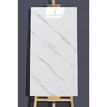 10 Adet 30x60 Cm Siyah Beyaz Mermer Kendinden Yapışkanlı Duvar Paneli