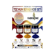 3'lü Set Premium Parafin Soya Wax Toz Mum Boyası Hobi Seti - 5 Cc Kırmızı, Sarı, Mavi Bkfab3ksrm5g Çok Renkli