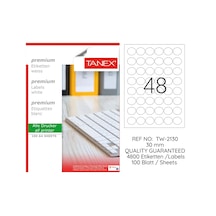 Tanex Tw-2130 30 Mm 100 Lü Lazer Etiket