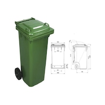 Safell Çöp Konteyneri 120 Lt Isıya Dayanıklı Konteyner Yeşil