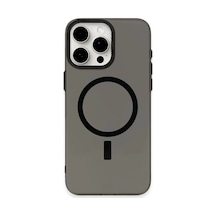 Mey İthalat Apple iPhone Uyumlu 15 Pro Max Kılıf Anka Pc Magneticsafe Sert Metal Kapak - Siyah