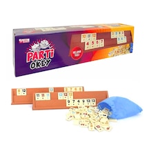 Parti Okey Takımı Plastik Melamin Taşlı