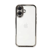 Apple iPhone Uyumlu 16 Plus Kılıf Razer Lensli Silikon - Titanyum Gri Bz8683140773816