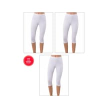 Lirona Çoklu Paket Premium Kumaş Pamuk Diz Altı Pantolon Ve Etek Içi Ast Beyaz