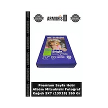 Premium Sayfa Hobi Albüm Mitsubishi Fotoğraf Kağıdı 5x7 13x18 260 Gr