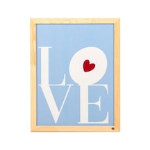 Deco Bold Hearts Duvar Panosu - Mavi - 30x40 Cm
