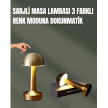 %100 Kademeli Ayarlanabilir Işık Usb Şarjlı Masa Lambası Altın 60948471