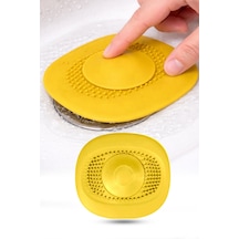 Koyu Mavi Gider Koku Önleyici Kademeli Silikon Lavabo Tıkacı Banyo Mutfak 10x10.5 Cm Çok Renkli