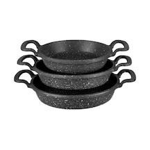 Marshomewares Essenso Lider Döküm Granit Sahan 3'Lü 18-20-22Cm