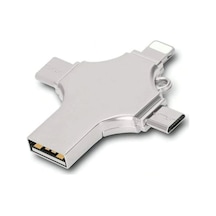 Otg 4in1 Cep Telefonu Çok Fonksiyonlu Usb Flash Bellek 64 Gb Type-c, Micro Sd Ve Kart Okuyucu.gzpde