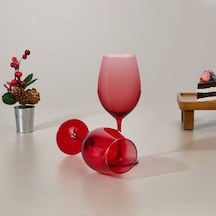 Raklee Larc 2'li Ayaklı Bardak - Kırmızı - 540 Ml Renkli