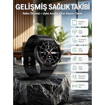 Plentiful Plentifulamoled Ekran Metal Deri Silikon Kordonlu Uyku Ve Sağlık Takibi