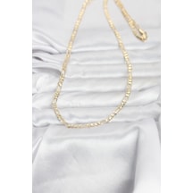 Cm 14k Gold Renk Kuşgözü Zincir Model 60 Cm Kadın Kolye Altın - Beyaz