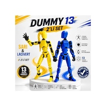 Dummy 13 2 Li Set Sarı & Lacivert 3d 13 Cm Figür Koleksiyon Oyuncak Seti