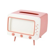 Masaüstü Retro Telefon Tutucu, Masaüstü Peçetelik Cep Telefonu Standı, Pembe Dekoratif Şık Acı Kahverengi