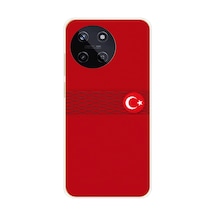 Realme 11 4g Uyumlu Türk Milli Takım Izgara Desenli Forma Baskılı Silikon Kılıf Renkli
