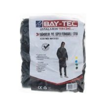 Bay-tec Yağmurluk Süper Pvc Fermuarlı Siyah Mk-5133