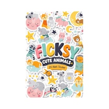 Sevimli Hayvanlar Sticker Seti - 24 Adet Etiket Çıkartma Diğer