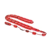 Murty99 Ahmet Emin Usta İmzalı Neon Pembe Ateş Kehribar Tesbih