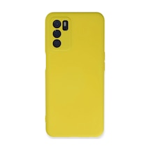 Oppo A16 Uyumlu Kılıf Nano İçi Kadife Silikon - Sarı