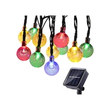6 Metre 30 Led Güneş Enerjili Su Geçirmez Çok Renkli Bahçe Teras