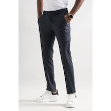 Ecer Slimfit Bitik Kareli Boru Paça Kışlık Erkek Kumaş Pantolon 001